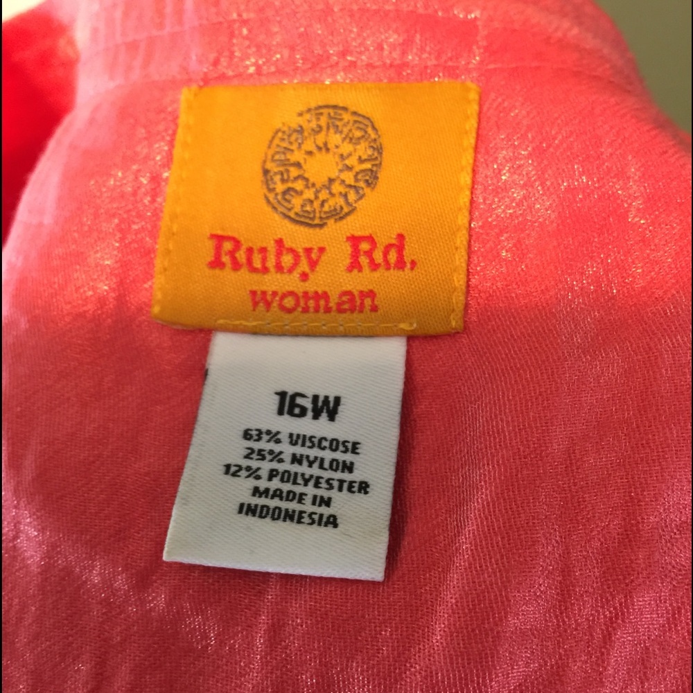 Ruby Rd. Woman Salmon Colored Jacket 16W - Picture 6 of 7